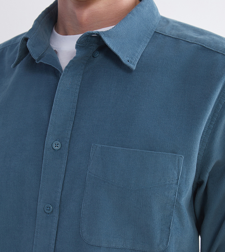 Regular Fit Corduroy Long Sleeves Shirt