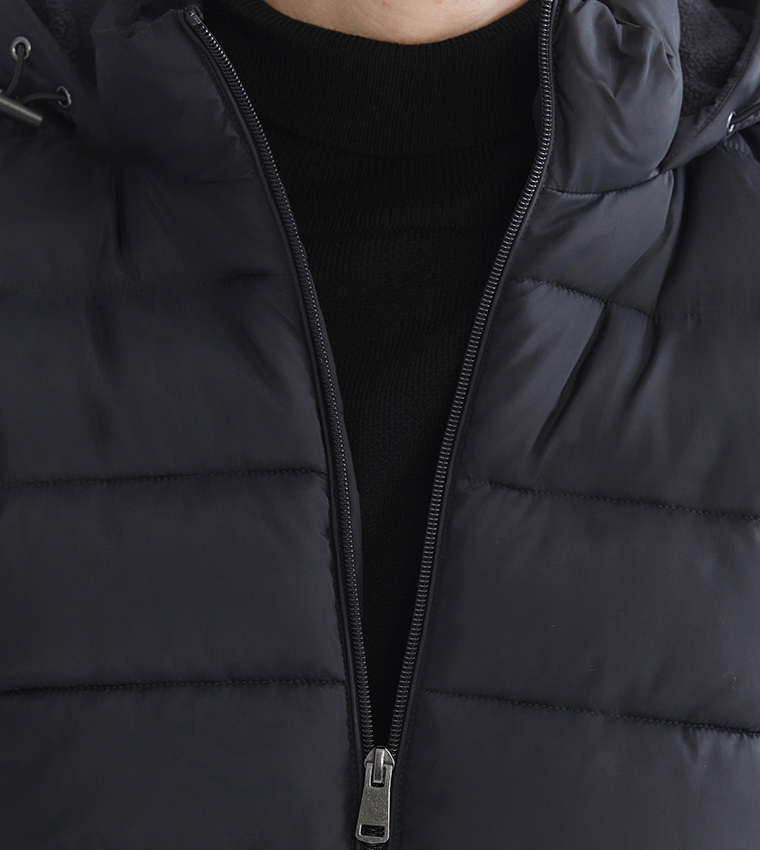 CLASSIC Zip-Through Hooded Puffer Jacket