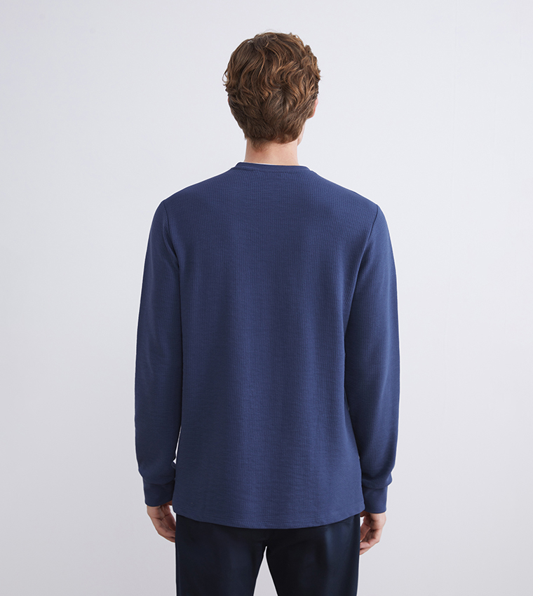 Textured Long Sleeves Sweatshirt