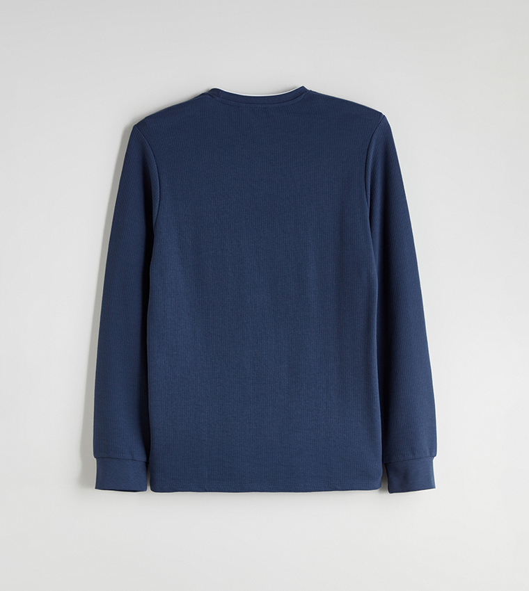 Textured Long Sleeves Sweatshirt