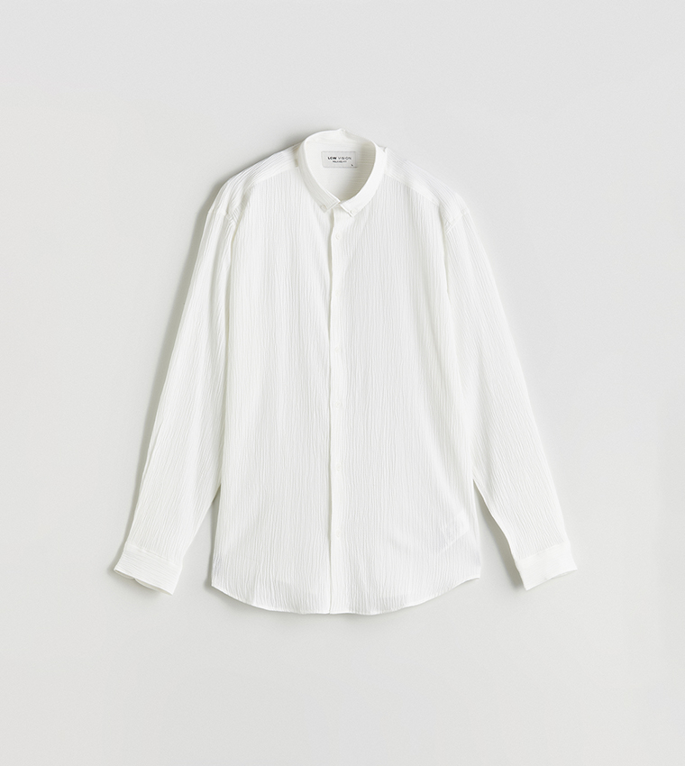 Textured Long Sleeves Regular Fit Shirt