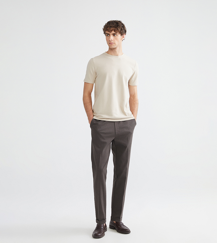 Textured Short Sleeves T-Shirt