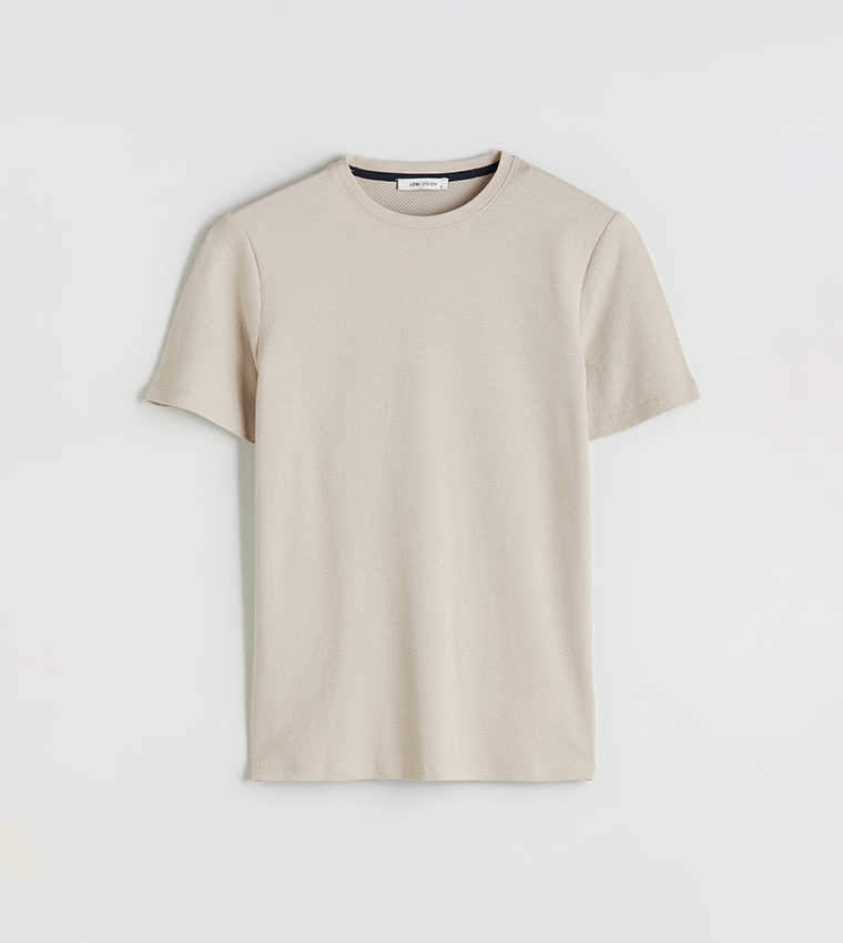 Textured Short Sleeves T-Shirt