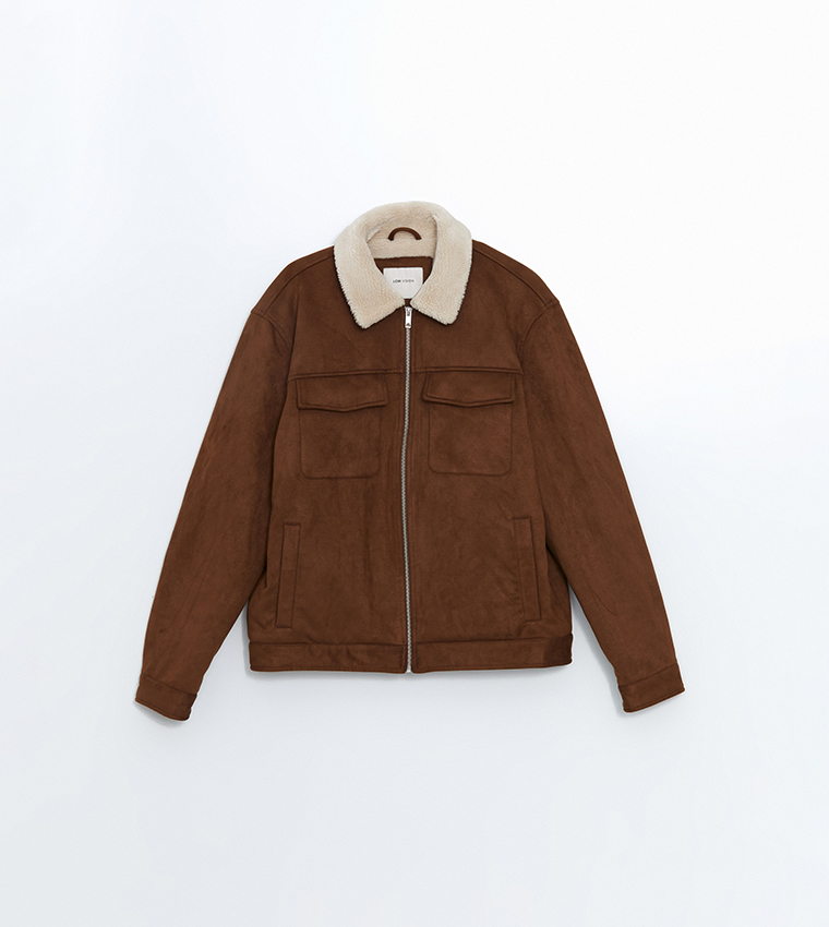 جاكيت شامواه سادة كم طويل 