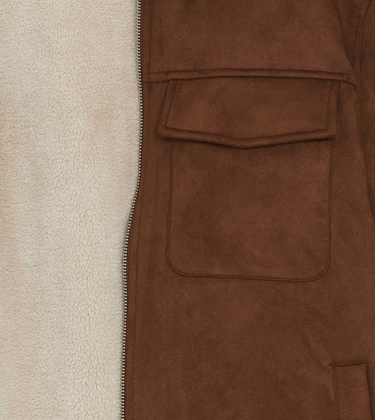 جاكيت شامواه سادة كم طويل 