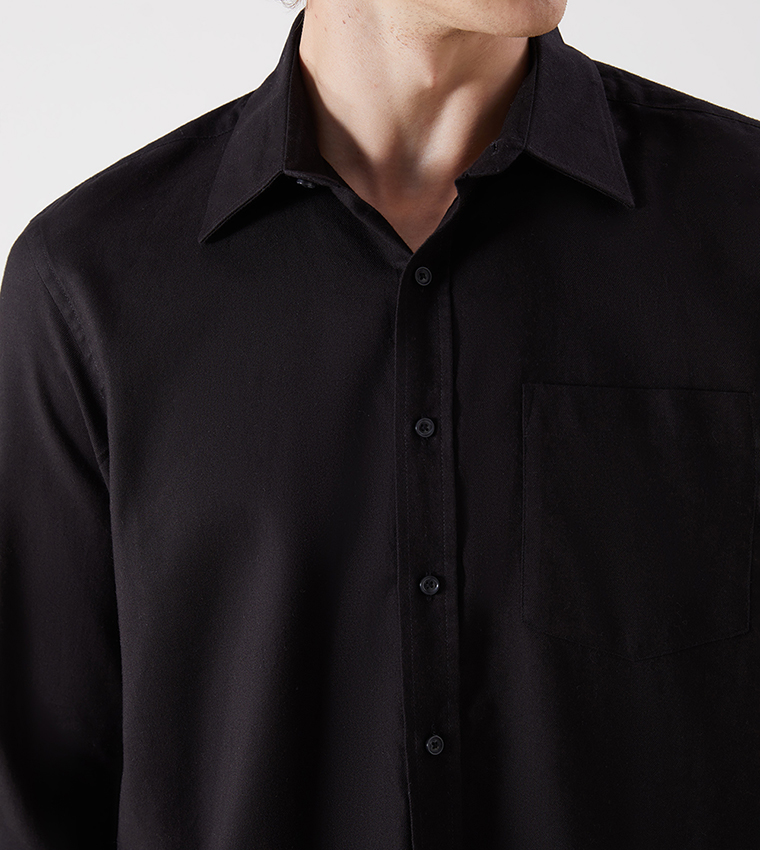 Solid Long Sleeves Casual Shirt