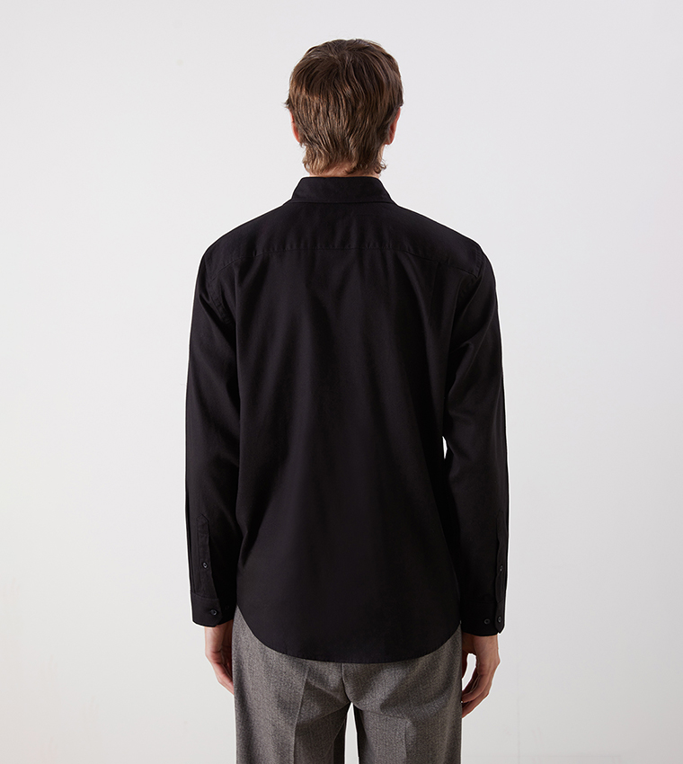 Solid Long Sleeves Casual Shirt