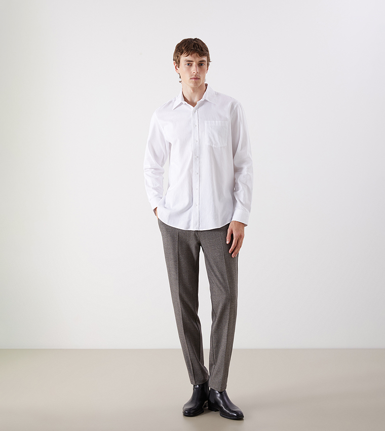 Solid Long Sleeves Casual Shirt