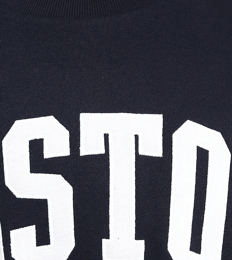 Embroidered Crew Neck Sweatshirt