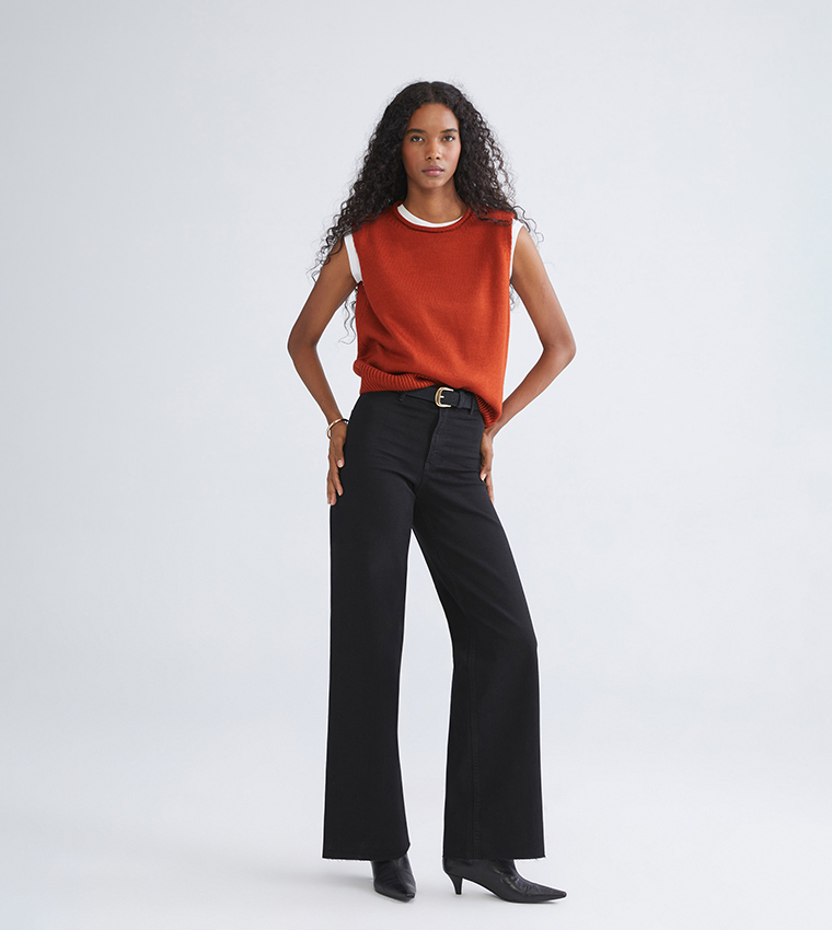 Washed High Waist Wide Leg Jeans