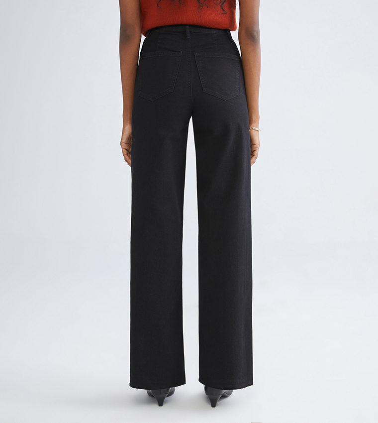 Washed High Waist Wide Leg Jeans