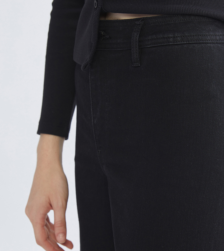 Washed High Waist Wide Leg Jeans