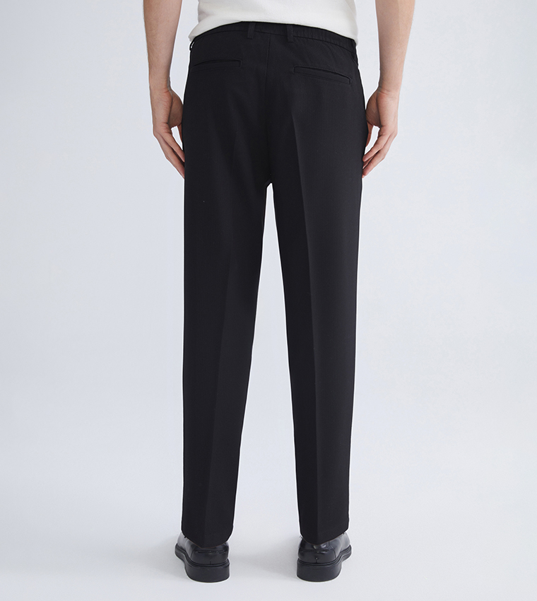 Pleat Detail Slim Fit Trousers