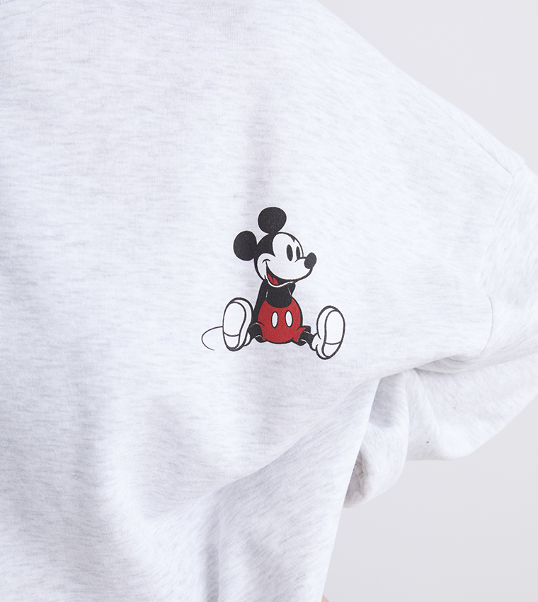 Mickey Mouse Printed High Neck Sweatshirt