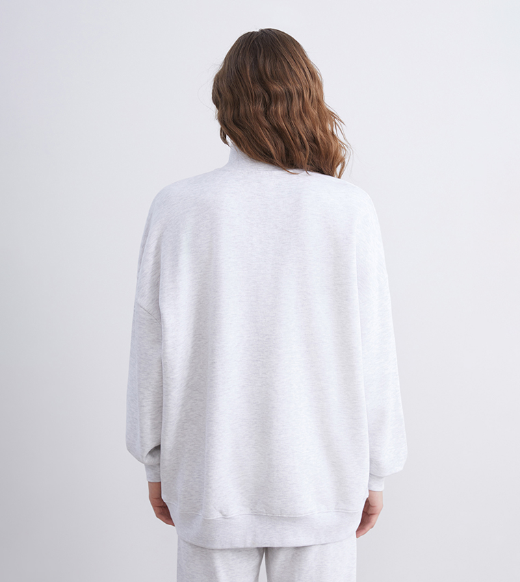 Mickey Mouse Printed High Neck Sweatshirt