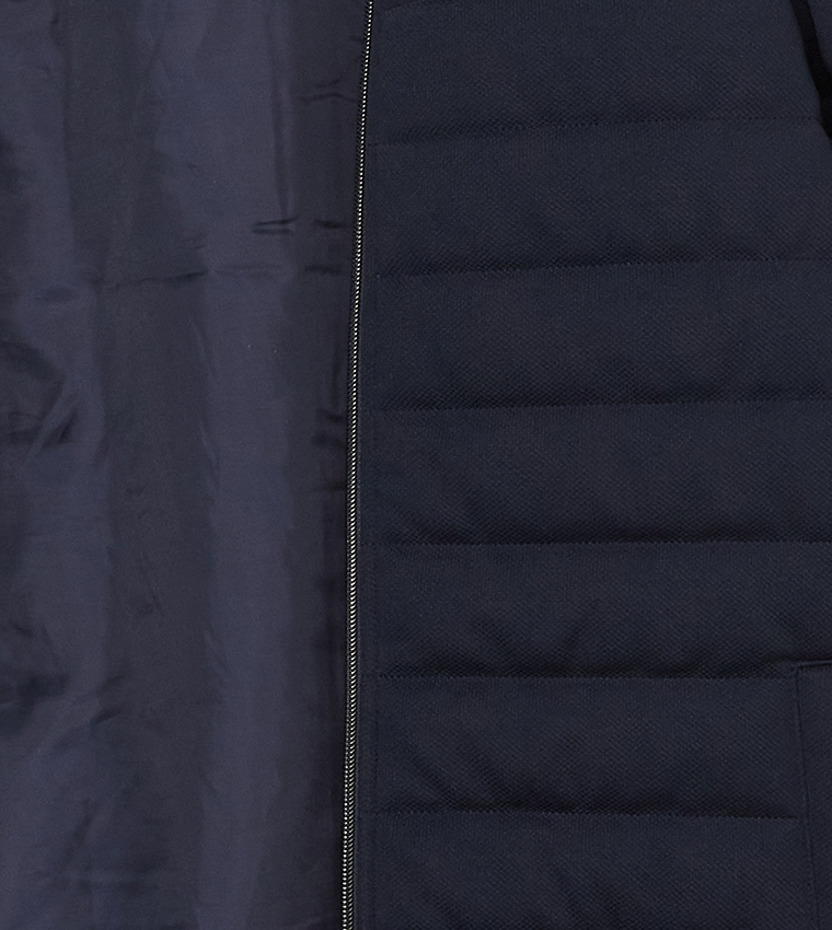 Solid Long Sleeves Puffer Jacket