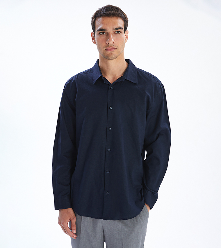 Solid Long Sleeves Casual Shirt