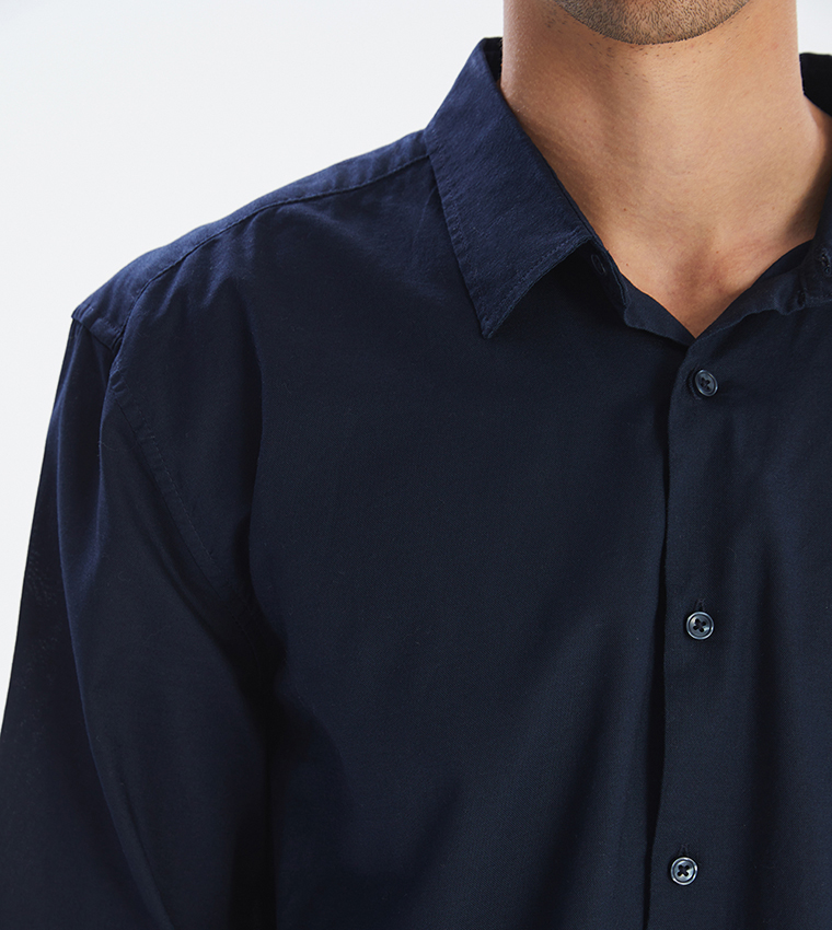 Solid Long Sleeves Casual Shirt