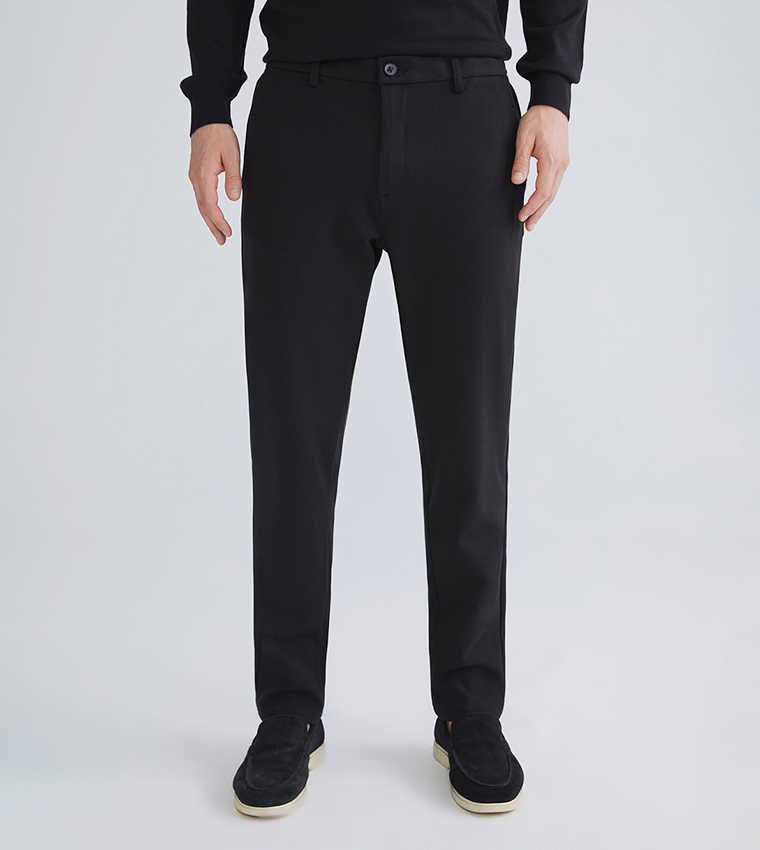 بنطال ضيق بخصر متوسط 