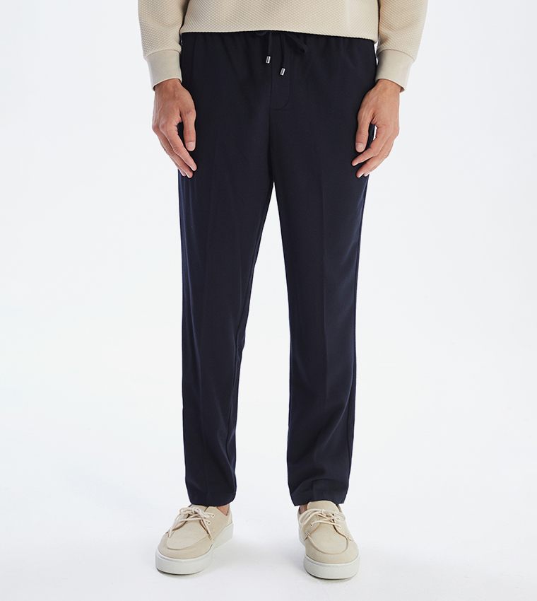 Drawstring Waist Slim Fit Pants