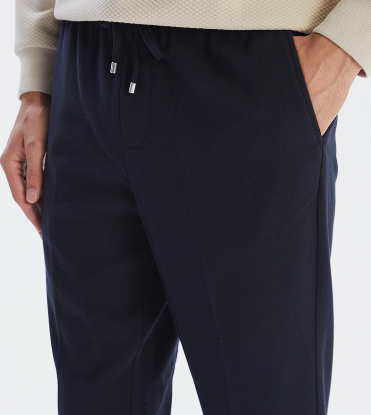 Drawstring Waist Slim Fit Pants
