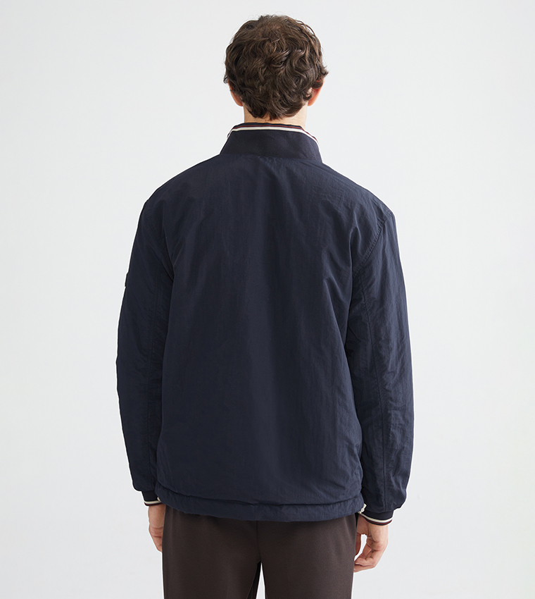 Zippered High Neck Jacket