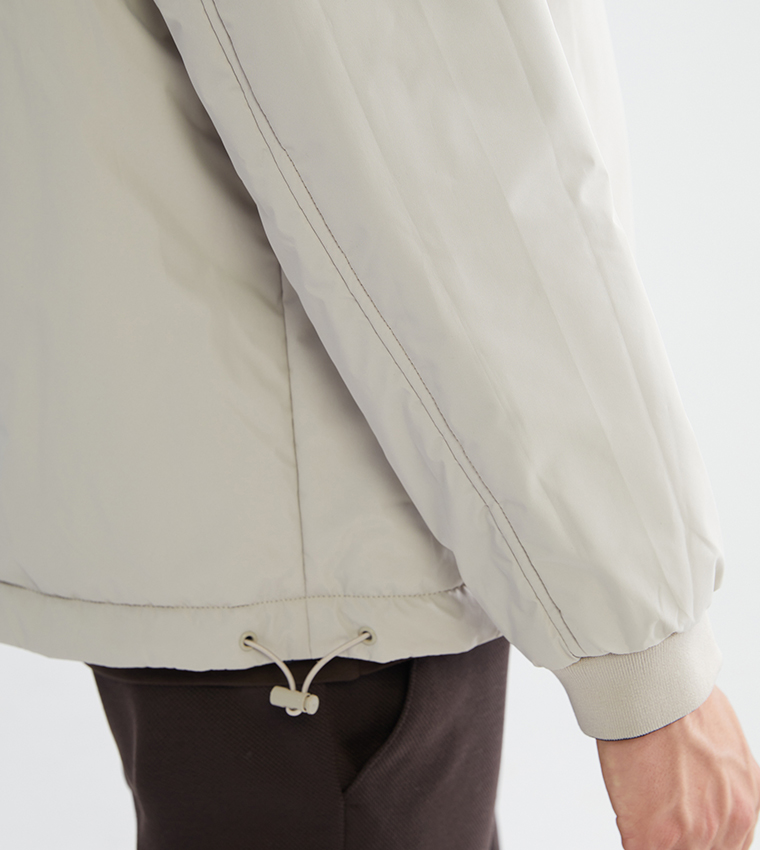 Zippered High Neck Jacket