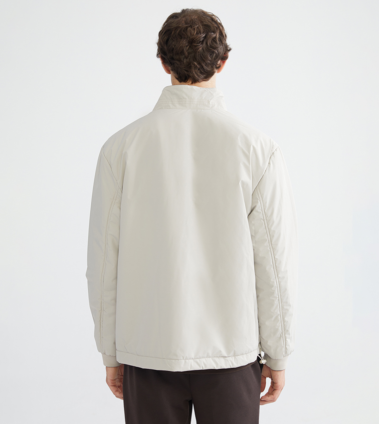 Zippered High Neck Jacket