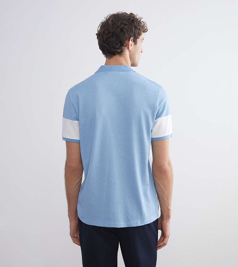 Color Block Short Sleeves Polo T-Shirt