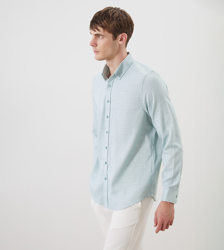 قميص دوبي كم طويل 