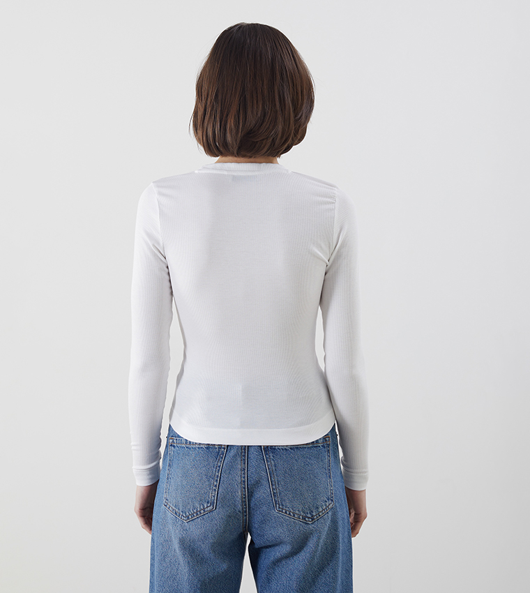 Solid Long Sleeves Casual T-Shirt