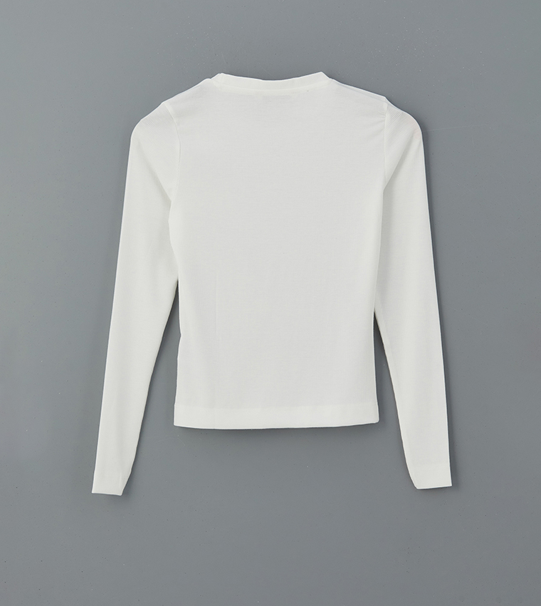 Solid Long Sleeves Casual T-Shirt