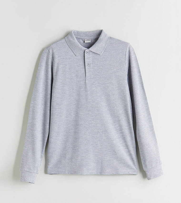 Solid Long Sleeves Polo T-Shirt