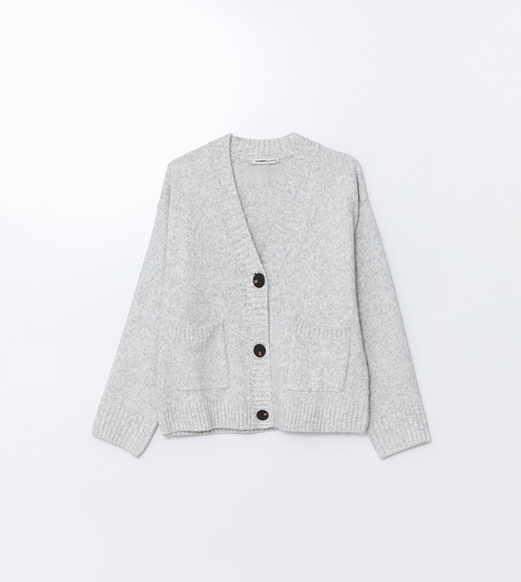 كارديجان سادة بياقة V