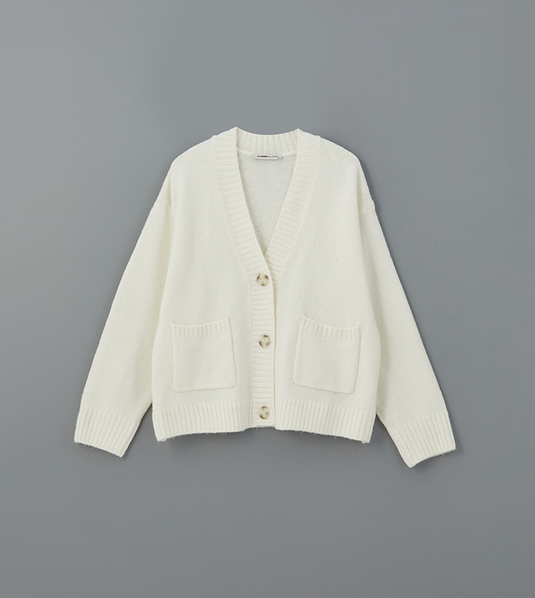 كارديجان سادة بياقة V