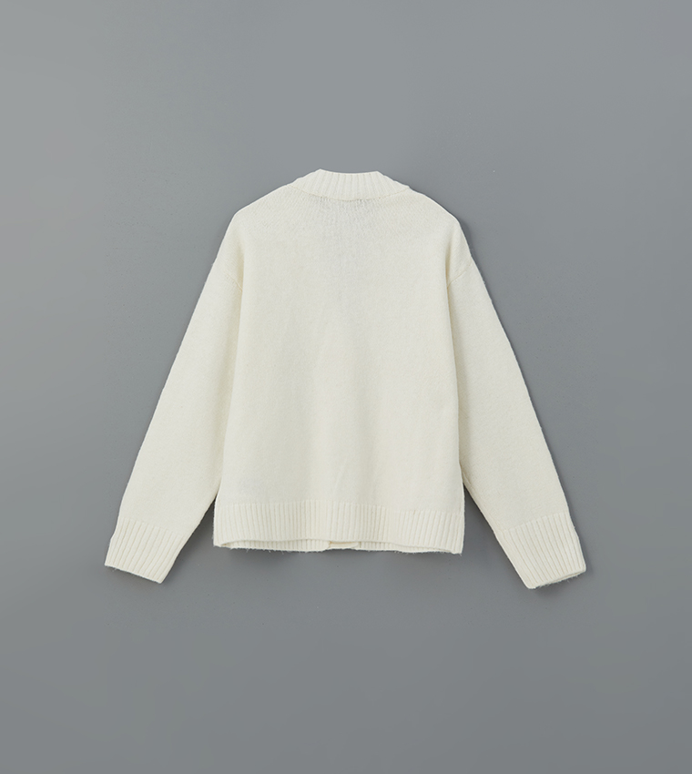 كارديجان سادة بياقة V