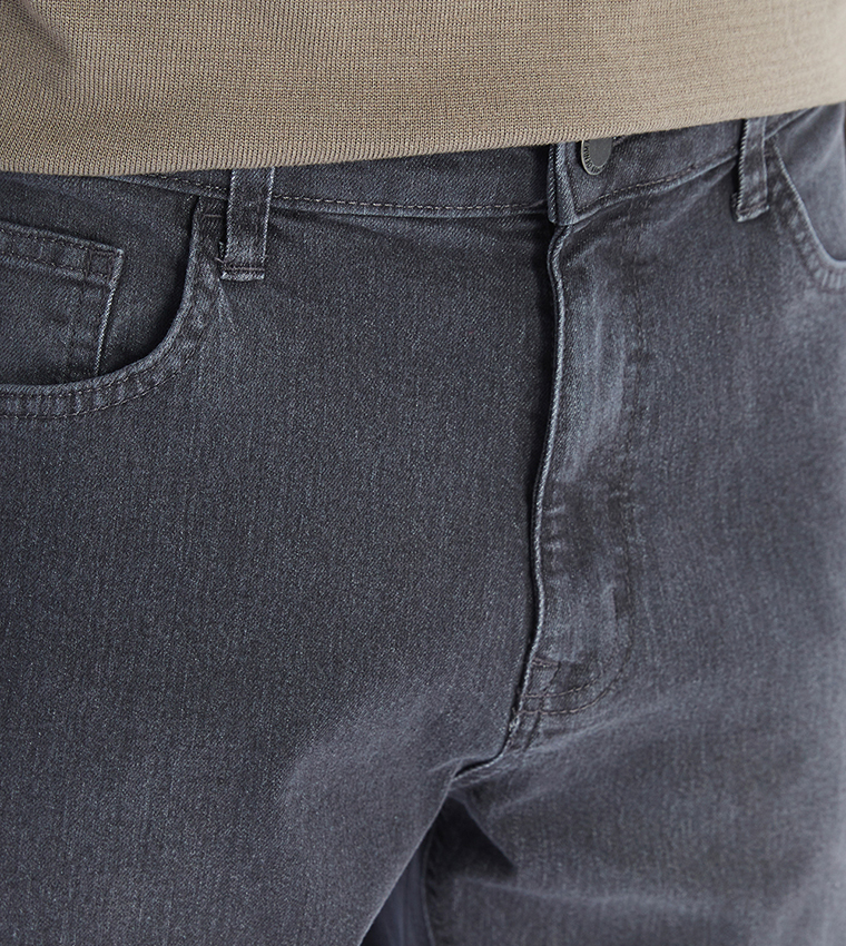Washed Mid Rise Slim Fit Jeans