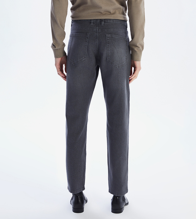 Washed Mid Rise Slim Fit Jeans