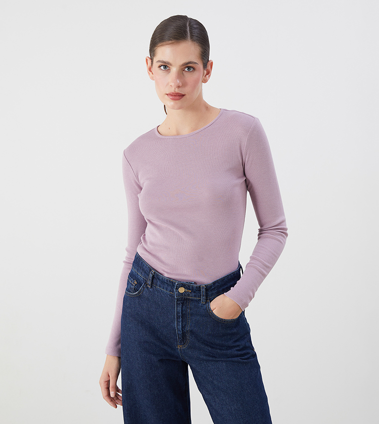 Solid Long Sleeves Casual T-Shirt