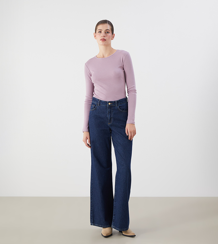 Solid Long Sleeves Casual T-Shirt