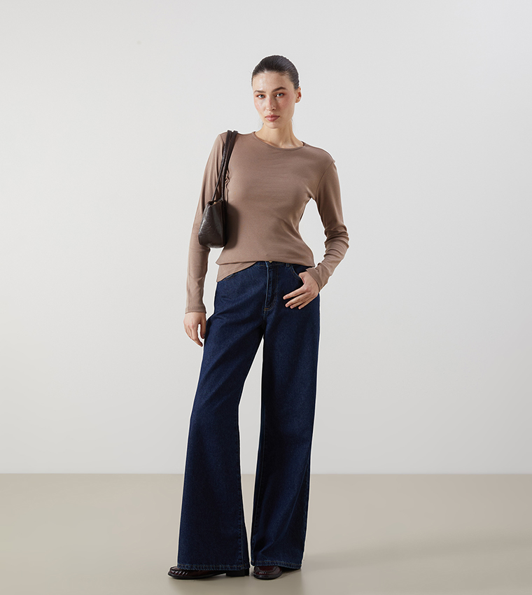 Solid Long Sleeves Casual T-Shirt