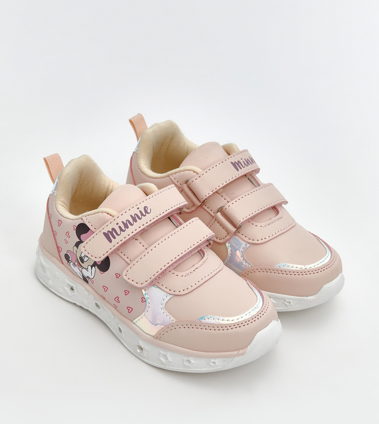 Minnie Mouse Printed Velcro Closure Sneakers