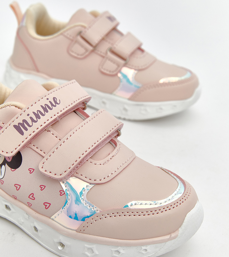 Minnie Mouse Printed Velcro Closure Sneakers