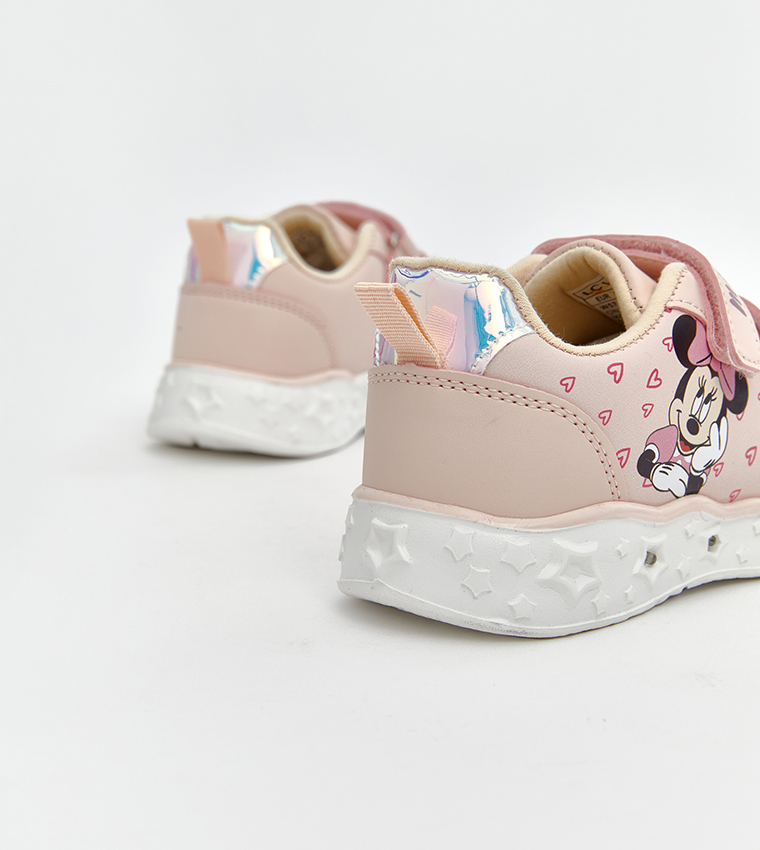 Minnie Mouse Printed Velcro Closure Sneakers