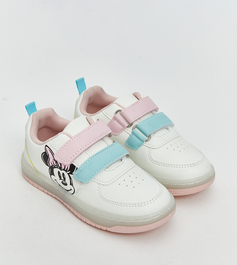 Minnie Mouse Printed Velcro Closure Sneakers