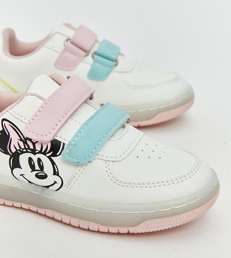 Minnie Mouse Printed Velcro Closure Sneakers