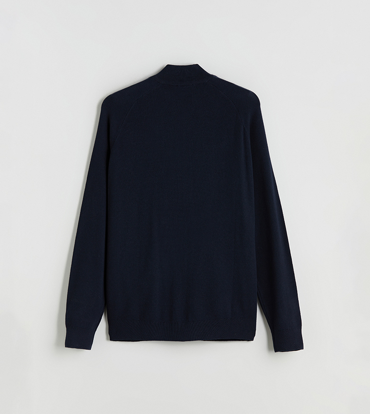 Zippered Long Sleeves Cardigan