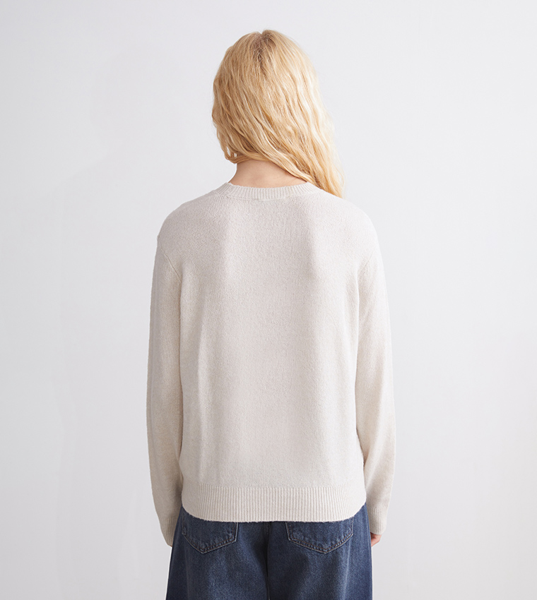 Solid Crew Neck Sweater