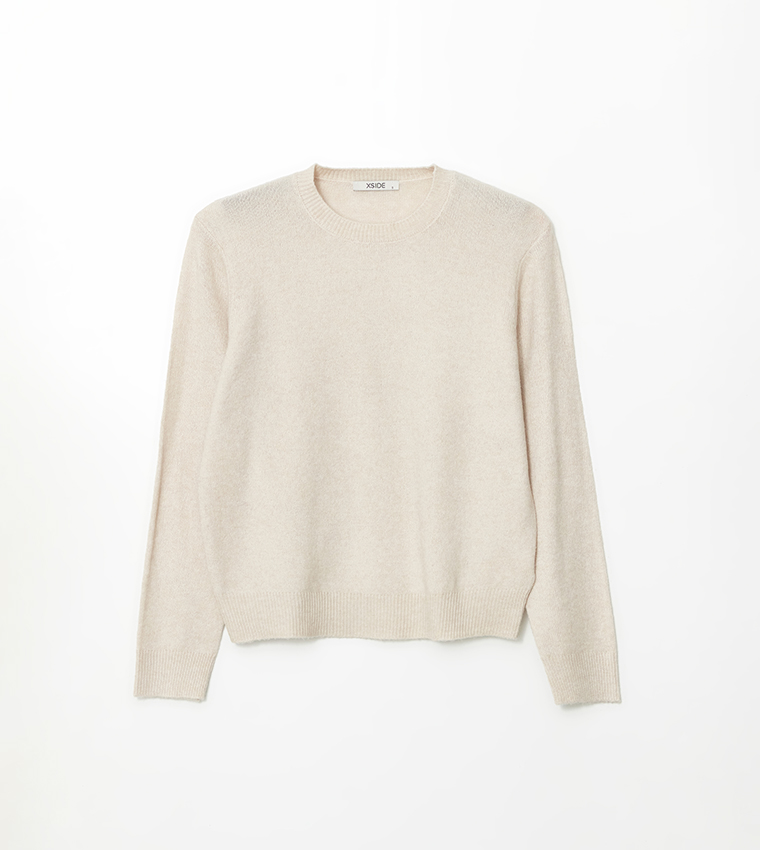 Solid Crew Neck Sweater