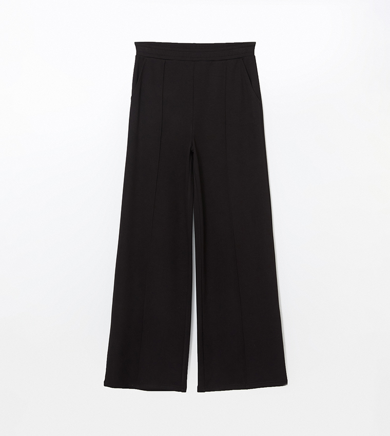 Elastic Waist Wide Leg Sweatpants